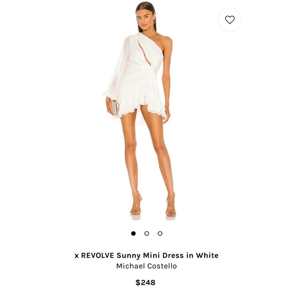 Michael Costello x Revolve Sunny Mini Dress White NWT - Picture 4 of 10
